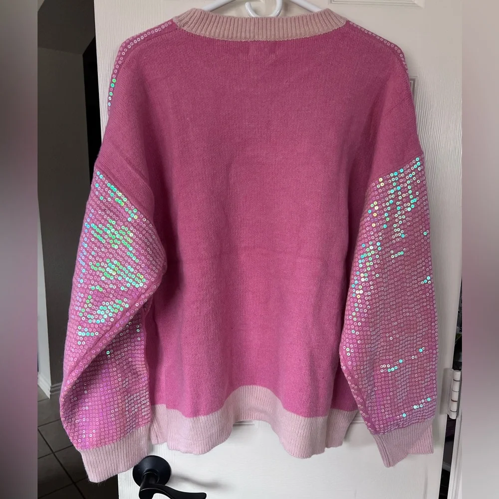 BIBI Santa Baby Sequin Sweater NEW XL - Picture 7 of 10